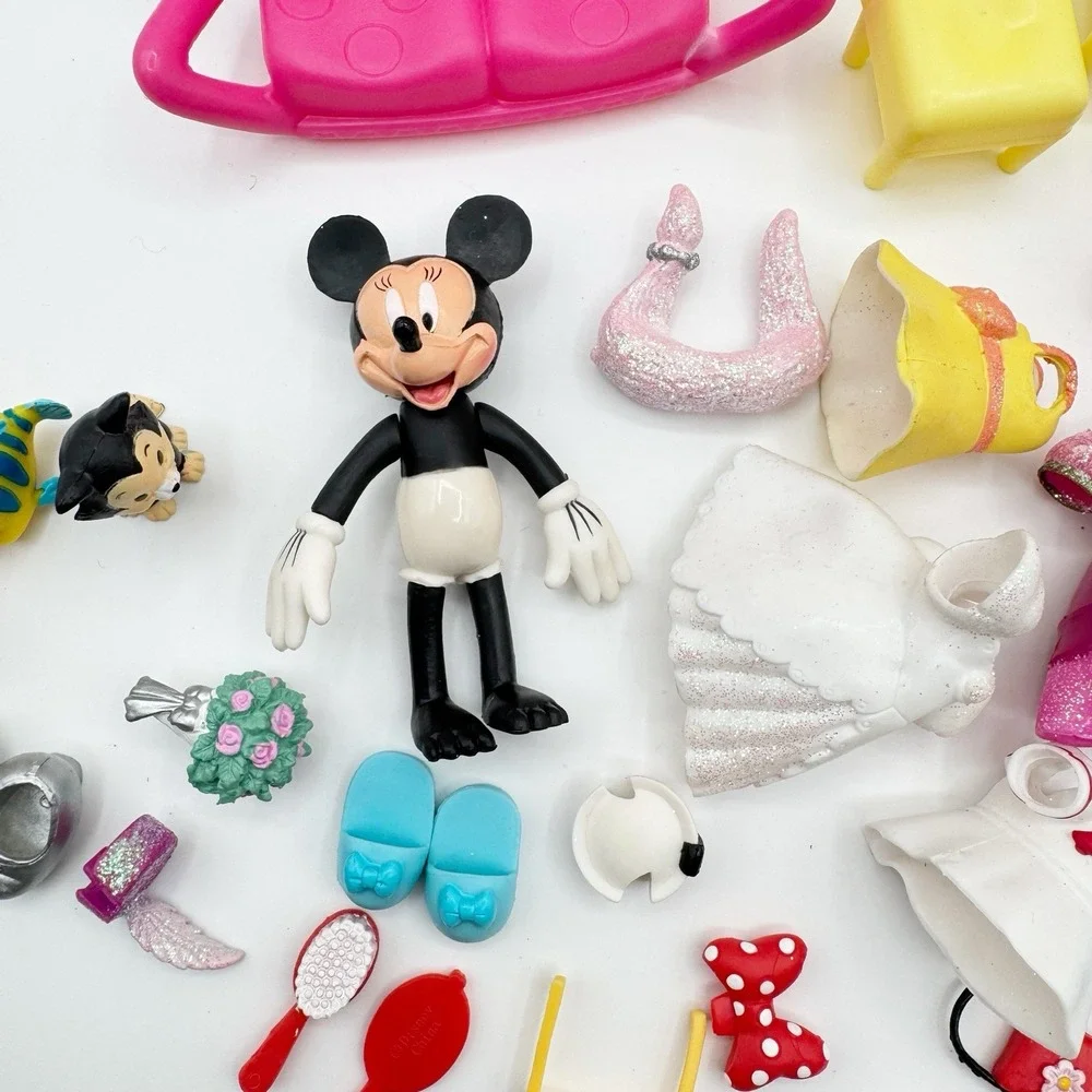 Disney Parks Minnie Mouse Polly Pocket Style Doll Figure Accessories Lot 3